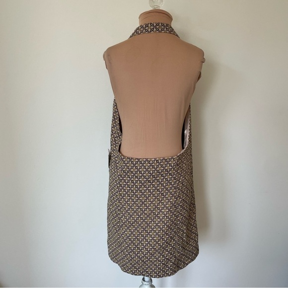 Free People Louie Blazer Halter Ivory Combo Printed Cotton Mini Dress NWT Size L - Picture 4 of 11